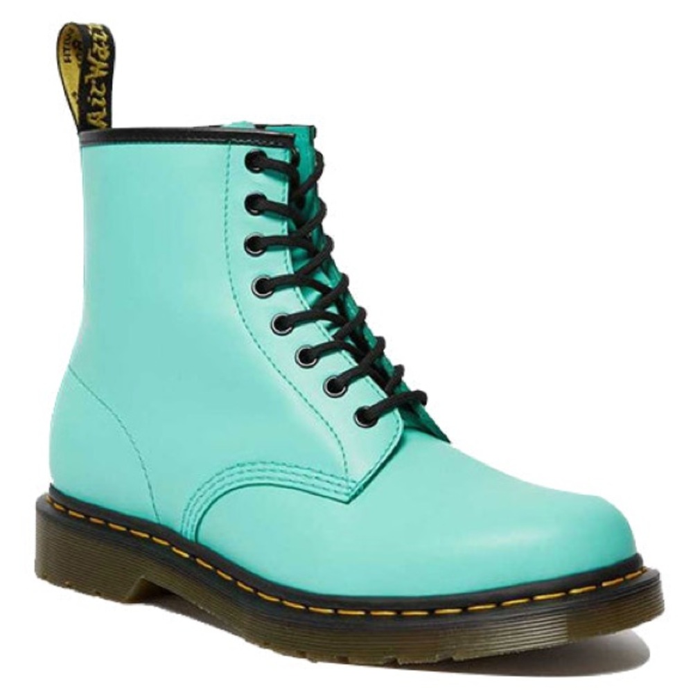 Dr. Martens Peppermint Green 1460 Smooth Leather Lace Up Boots (7L/6M/UK5/EU38)